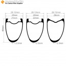 [ULTRALIGHT]  700C 40x28mm  Asymetric Carbon Tubeless Hooked/Hookless / Tubular Road Bike Rim